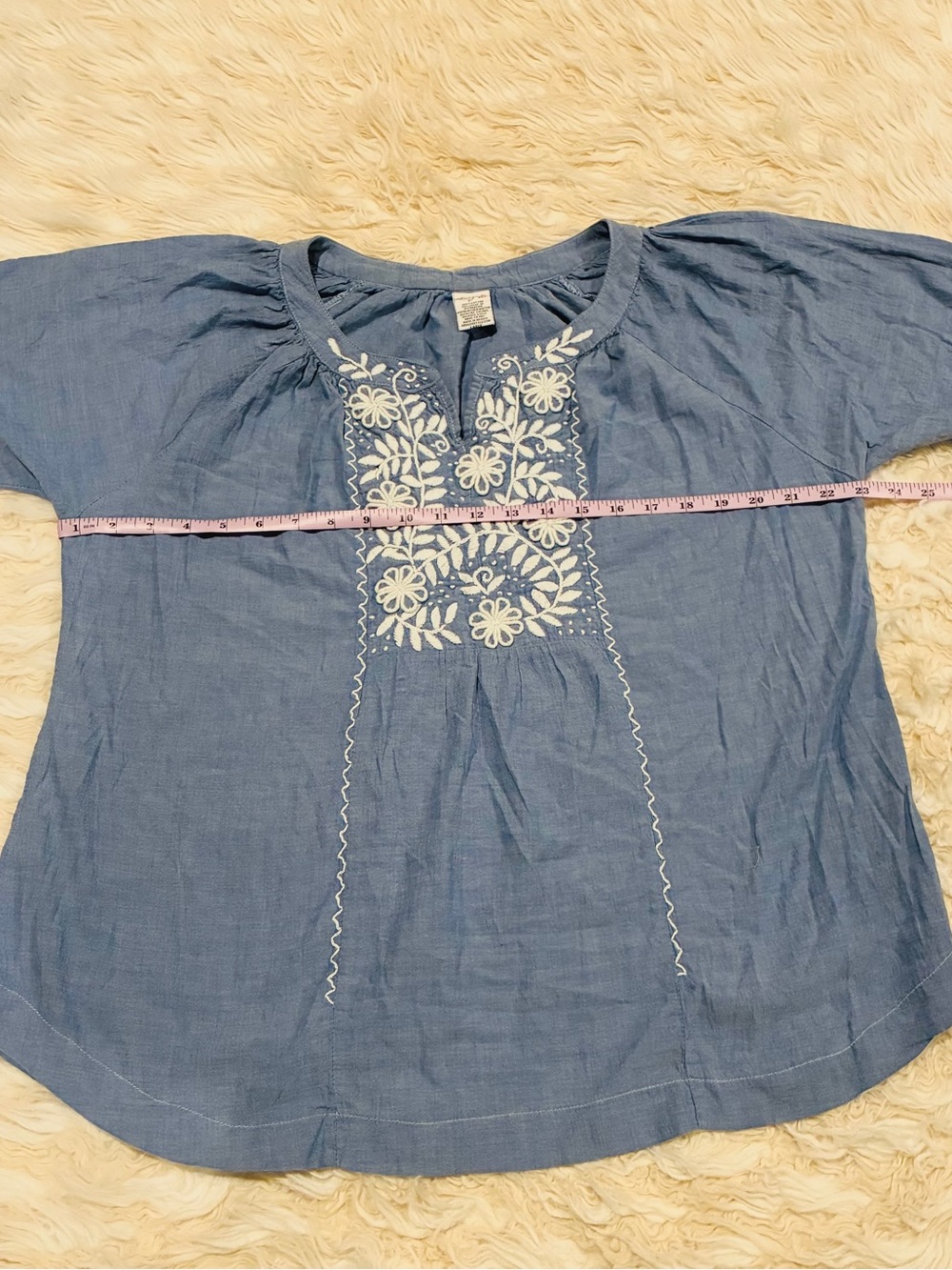 Last price Drop ❤️ Abrazo Embroidered Boho Blouse  Elegant Accents size L - Picture 10 of 14